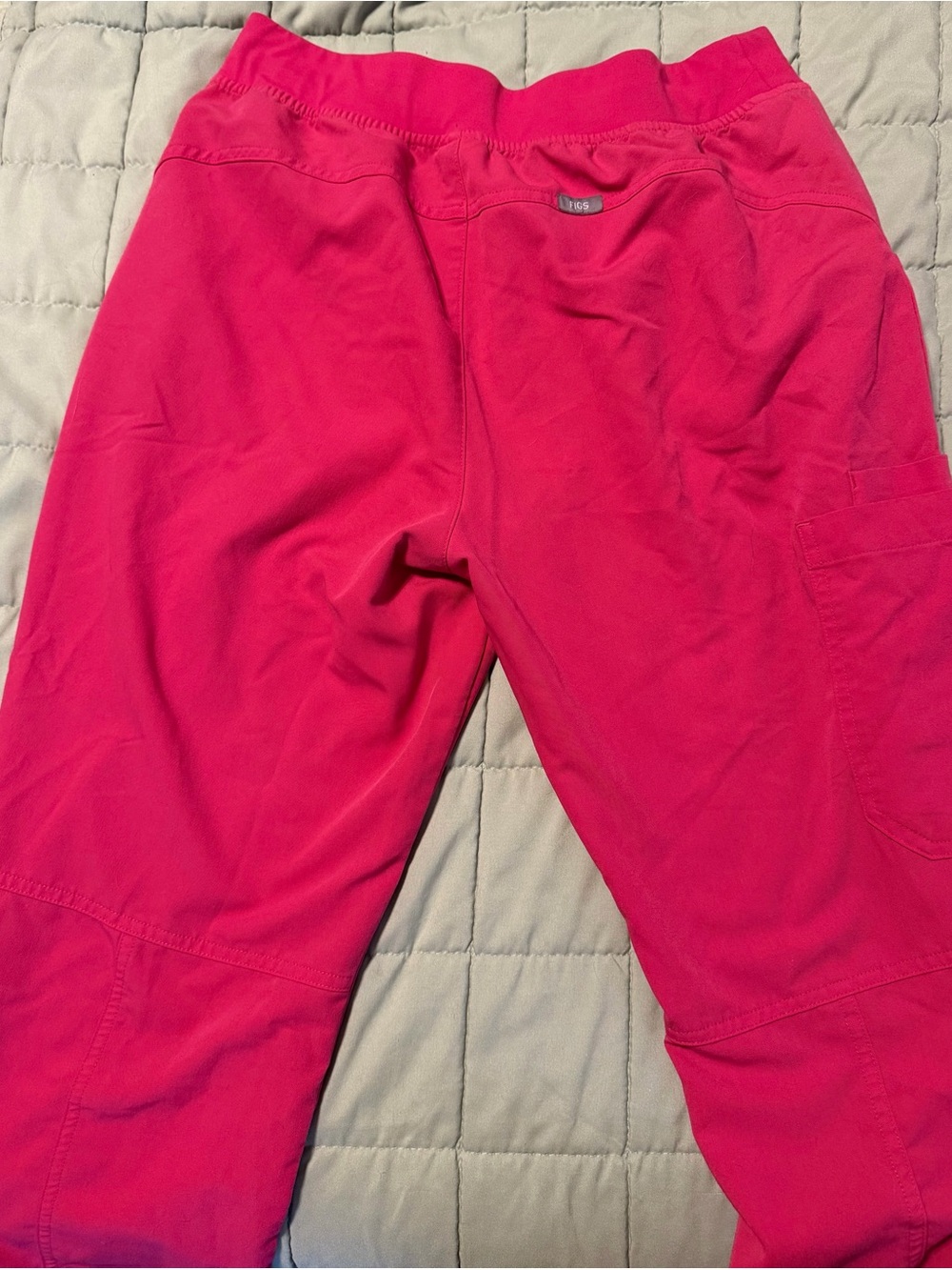 FIGS Straight Leg Scrub Pants in Bright Pink - Picture 6 of 6